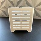 Escorredor de talheres de plástico branco com 2 divisórias para cozinha porta talher decorativo mesa posta retangular