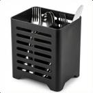 Escorredor e Porta Talheres e Utensílios de Plástico Preto para Pia Cozinha Compacto e Moderno Escorredor e Porta Talheres e Utensílios de Plástico Preto para Pia Cozinha Compacto e Moderno