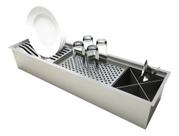 Escorredor Em Inox 3 Módulos Aço Inoxidável 77,5cm