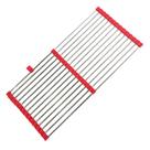 Escorredor Esteira Louça Cozinha Pia Inox Silicone Extensivo Flexivel Compacto Dobravel Pratico Multiuso