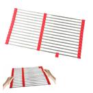 Escorredor Esteira Silicone Inox Extensivo Cuba Pia Cozinha Panela Prato Utensilio Pratico Multiuso Compacto Dobravel