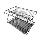 Escorredor Euro Preto 18 Pratos com Bandeja Inox 2449 Jomer