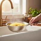Escorredor Inox 22cm Com Alça Multiuso Para Cozinha