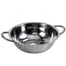 Escorredor Inox Arroz Macarrão Peneira de Cozinha 25 cm Alça
