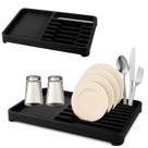 Escorredor Louca 6 Pratos Talheres Resistente Compacto Preto