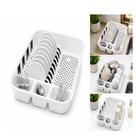 Escorredor loucas pratos talheres plastico multiuso organizador pia utensilios bpa free compacto luxo branco Escorredor loucas pratos talheres plastico multiuso organizador pia utensilios bpa free compacto luxo branco