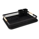 Escorredor Louças Retangular Médio Rack Modern Preto Copa & Cia