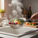 Escorredor Multiuso Inox 24cm Para Alimentos Com Alças