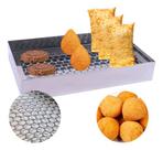 Escorredor P/ Batatas Fritas Inox 40x25x7cm Pastel Salgados