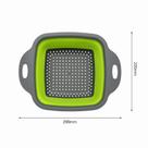 Escorredor Peneira em Silicone 29x22cm Dobrável Quadrado