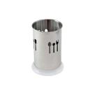 Escorredor Porta Talher Inox Com Base Plastica Redondo