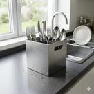 Escorredor Porta Talheres 15x15 Em Aço Inox Escovado Escorredor Porta Talheres 15x15 Em Aço Inox Escovado
