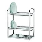 Escorredor Super Linha Industrial De 40 Pratos Em Aço Inox