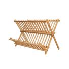 Escorredor Suporte Pratos Bambu 15 Lugares Hauskraft 43cm