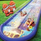 Escorregador de água, água submarina, deslizamento duplo e escorregador de 5 m x 1,5 m