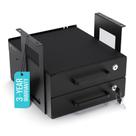 Escorregador duplo de metal com fechadura embaixo da mesa