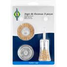 Escova Aco Brasfort Jogo Com 3 Pecas Latonada 7269