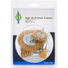Escova Aco Brasfort Jogo Com 5 Pecas Latonada 7270