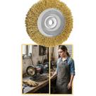 Escova Aço Circular 6" Para Esmeril Limpeza Profunda