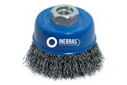 Escova Aco Copo Inebras Ondulada 100mm X M14 - 06373