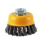 Escova Aço Temperado Copo Trançado 3.1/4" 80mm M14 8500RPM Pequi