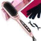 Escova Alisadora de Cabelo LANDOT - Cerâmica, Íons Negativos, 250-450°F