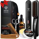 Escova aquecida de 5 temperaturas Aokur para alisador de barba com kit de higiene