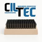 Escova auxiliar para limpeza de anilox base madeira
