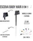 Escova Baby Hair 3 Em 1 Escova Baby Hair 3 Em 1