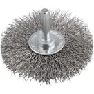 Escova Circular 3", Cerdas em aço Inox, 20.000/min, com Haste 1/4", Vonder OstenVonder