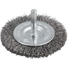 Escova Circular 3", Cerdas em aço Inox, 4.500/min, com Haste 1/4", Vonder