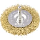 Escova circular 3" x 3/8" haste de 1/4" 76,2 mm x 9,53 mm x 6,35 mm VONDER Escova circular 3" x 3/8" haste de 1/4" 76,2 mm x 9,53 mm x 6,35 mm VONDER