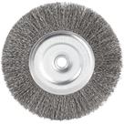 Escova Circular de aço Inox Ondulado, 6" x 1/2" x 1/2" (152,4 mm x 12,7 mm x 12,7 mm) Vonder OstenVonder Escova Circular de aço Inox Ondulado, 6" x 1/2" x 1/2" (152,4 mm x 12,7 mm x 12,7 mm) Vonder OstenVonder