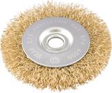 Escova circular ondulada 4x1/2" furo 1/2" aço carbono latonado 4500rpm - Vonder