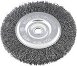 Escova Circular Ondulada 6x1/2 Furo 1/2 Aço Carbono Polido