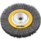 Escova Circular Ondulada 6x1 Furo 5/8 Aço Carbono Polido 6