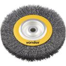 Escova Circular Ondulada 6x3/4 Furo 5/8 Aço Carbono Polido