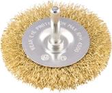 Escova circular ondulado 3x3/8" haste 1/4" aço carbono latonado 4500rpm - Vonder