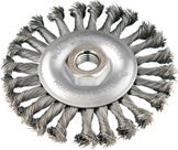 Escova Circular Torcida 4.1/2x1/2 Rosca M14 Aço Carbono Pol