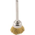 Escova copo 12mm latão c/ haste p/ microrretífica Vonder