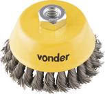 Escova Copo Torcida 4 Rosca M14 Aço Carbono Polido 8500rpm