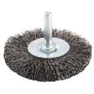 Escova de Aço Circular Haste 50mm com fio ondulado de 0,30mm 7251 BRASFORT