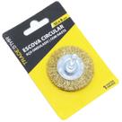 Escova De Aço Circular P/ Furadeira 50x8mm 3'' C/ Haste 1/4