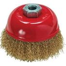 Escova De Aco Copo Mtx Aco Latonado Rosca 100Mm X M14 Escova De Aco Copo Mtx Aco Latonado Rosca 100Mm X M14