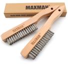 Escova de aço inoxidável MAXMAN Heavy Duty com alça de 10 cm Escova de aço inoxidável MAXMAN Heavy Duty com alça de 10 cm