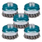 Escova de Aço Tipo Copo 100mm Fio Trançado Makita D-29290 - 5 Unidades