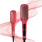 Escova de alisamento de cabelo MEGAWISE Tomato Red 2 em 1
