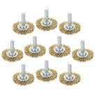 Escova de arame para roda Rebower 10 peças 3,8 cm haste de 6,35 mm