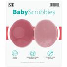 Escova de banho para bebê S&T INC. de silicone 5 x 6 cm, pacote com 2, rosa