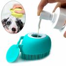 Escova de Banho Pet com Dispenser de Shampoo Limpeza Fácil Tex Groo